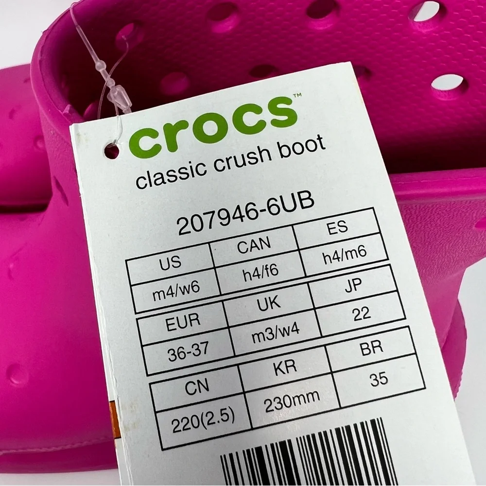 Crocs Crush Hot Pink Rain Boots